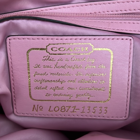 Used Coach Brown Signature Stripe Carry All Handbag - Picture 9 of 9